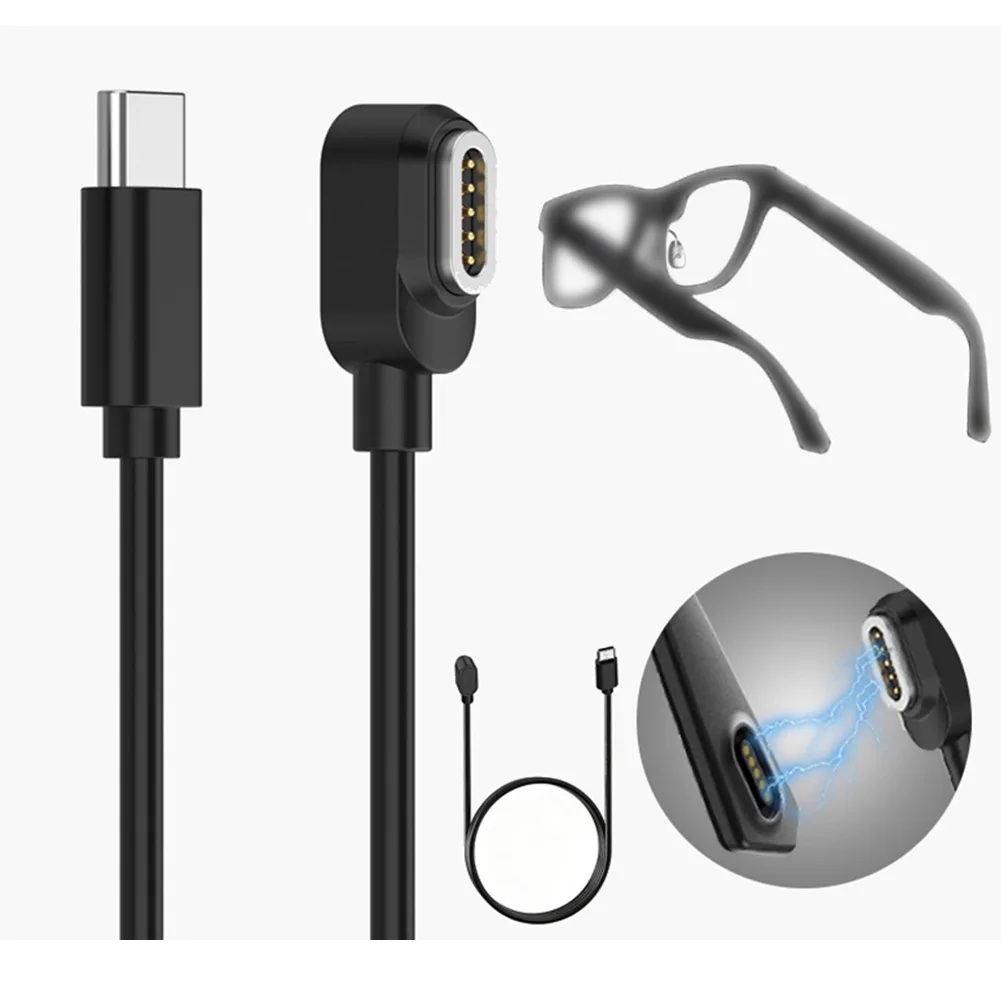 Magnetic Charging Cable For Rokid AI Smart Glasses 1M TPE Design Magnetic Charging Line Smart Glasses Replacement Accessories