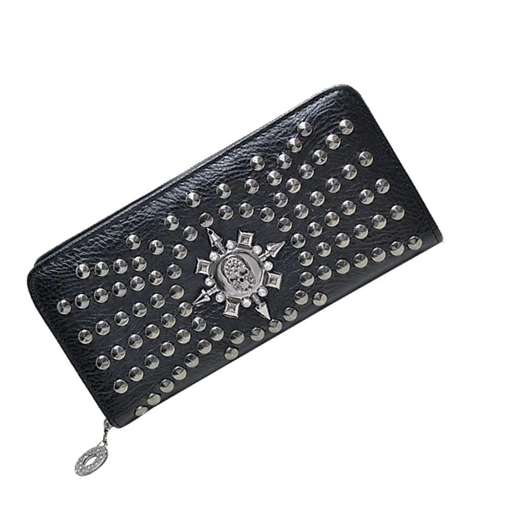 محفظة فضية للجنسين على شكل جمجمة متعددة الوظائف وحقيبة يد وحامل ائتمان ومحفظة عملات معدنية ساحرة للنساء والرجال سهلة الحمل #4