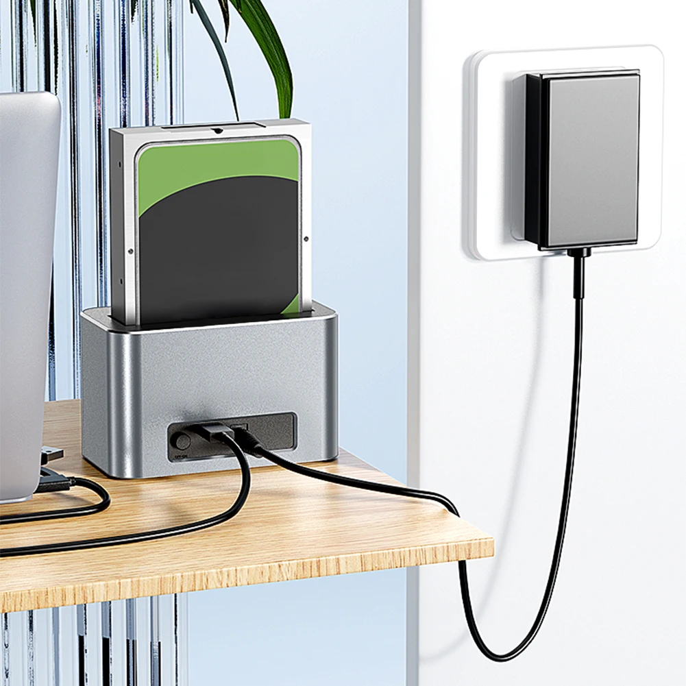 

Док-станция для жесткого диска USB3.0 к SATA Внешняя док-станция для жесткого диска 5 Гбит/с Поддержка до 20 ТБ для 2,5 и 3,5-дюймового жесткого диска SATA/SAS HDD SSD