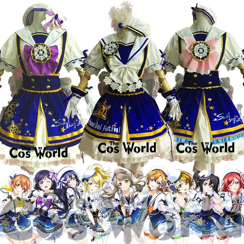 

LoveLive! School Idol Festival Starlight Sailor 9 Characters Honoka Kotori Umi Eli Nozomi Dress Uniform Anime Cosplay Costumes