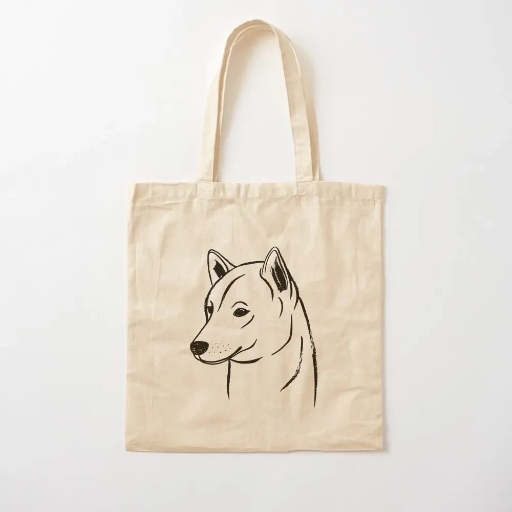 

Shiba Inu (Black and White) Tote Bag personalized tote bag custom canvas bag Shopper foldable reusable