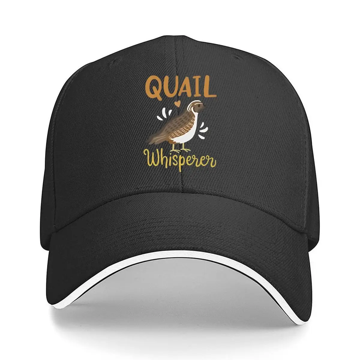 Quail Whisperer Bird Sandwich Baseball Cap