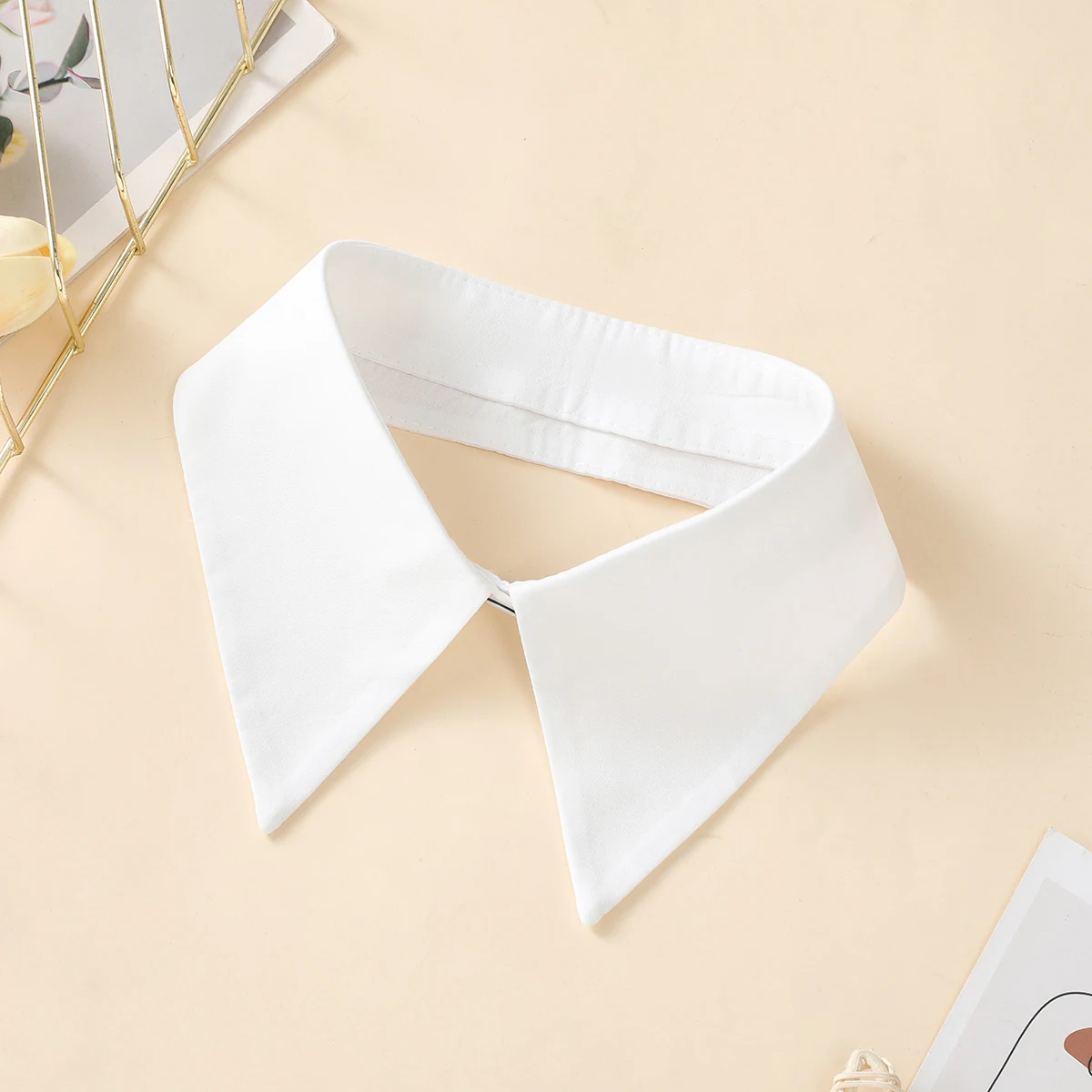 Women's New Fashion Decoration Chiffon Fake Neck Shirt Single Collar Versatile Bowtie Detachable Bowtie