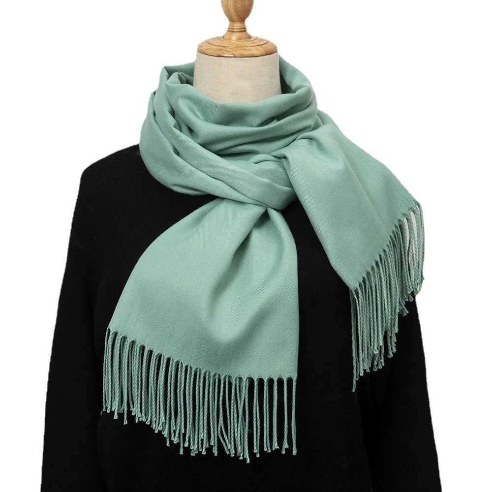 New Arrived Cashmere Women Scarf Wholesale Female Scarves Lady Tassel Bandana Women Solid Shawl Wraps Foulard Tippet Pashmina