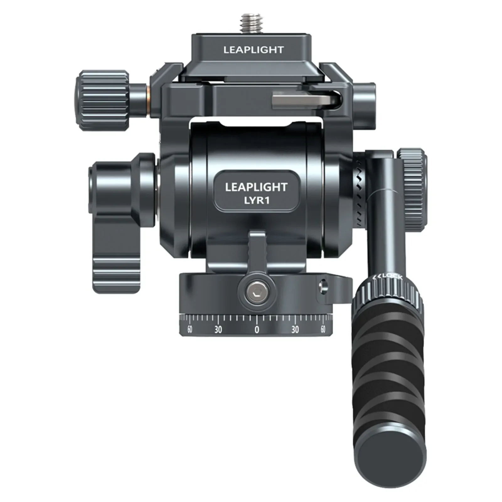 Hydraulic Ball Head Double Panoramic Multi-functional With Handle Quick Release Plate Tripod Head For Camera Phone