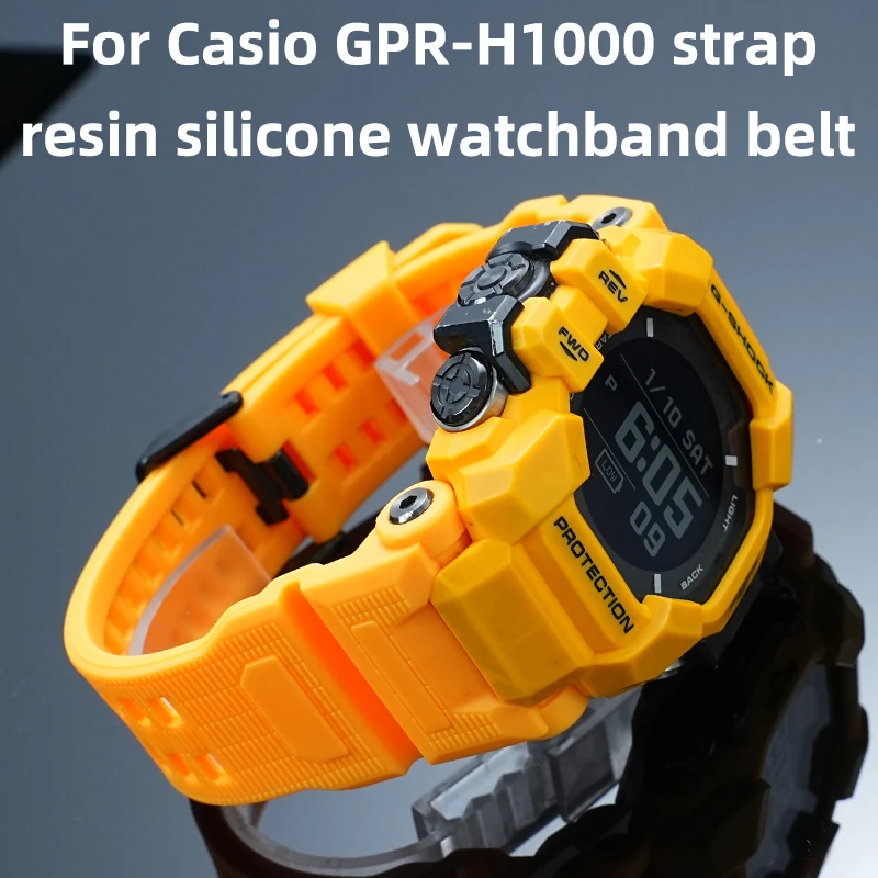 

Upgraded Silicone Watch Strap for Casio G-SHOCK 3554 GPR-H1000 Men's Resin Silicone Watch Band Replacement