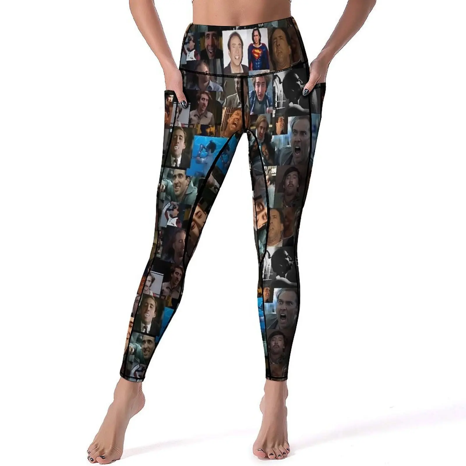 

Nicholas Cage Leggings Sexy Nick Cage Push Up Yoga Pants Funny Elastic Leggins Women Design Fitness Gym Sport Legging
