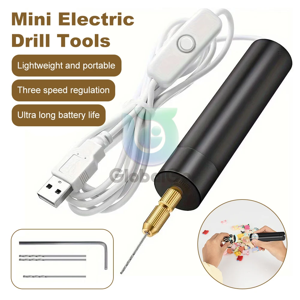 Mini Electric Drill Set Handheld USB Drill Rotary Tools Engraver Pen Drilling Jewelry Tools With Drill Bits Power Tools