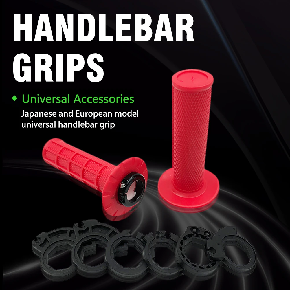 

7/8" 22mm Handle Grips W/ The Snap-on Cam Lock-on Grip Motocross Motorcycle Accessories Handlebar Rubber Gel Brake Hand 6 Colors