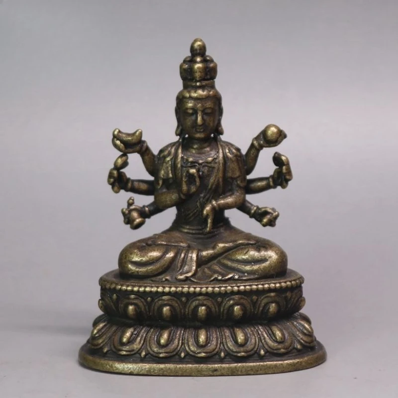 Six-armed lotus avalokitesvara bodhisattva Statue Sculpture Figurines Home Garden Decoration Statues For House ﻿