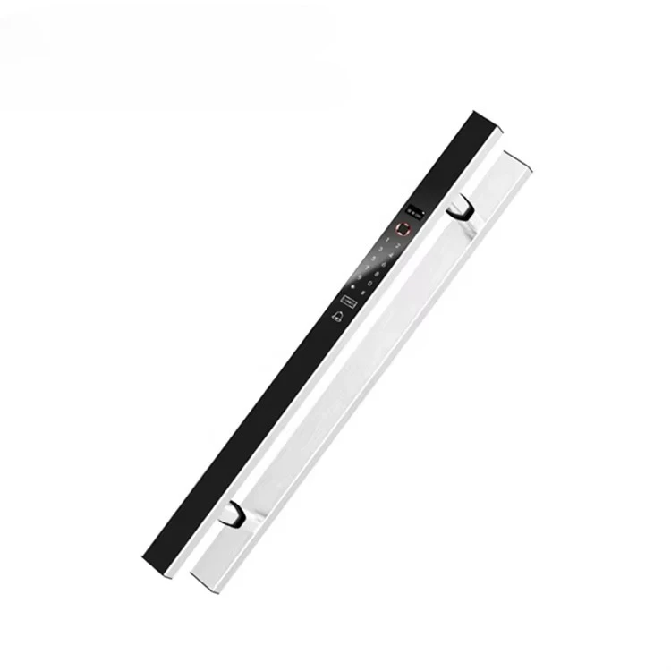 Smart BLE RFID Fingerprint Electric Glass Door Handle Lock for Home/ Office