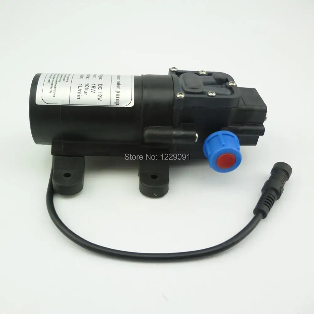 8bar 15W 1L/min Return valve type Mini DC 12v electrical Diaphragm pump high pressure water mist Pump fog pump misting pump