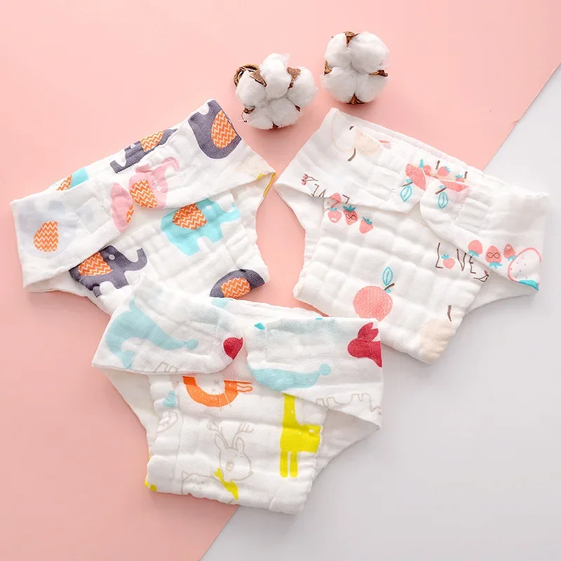 12 Layers Baby Cloth Diaper All In One Newborn Cloth Diaper Reusable Ecological Diapers Cartoon Cute Baby Diaper Nappy