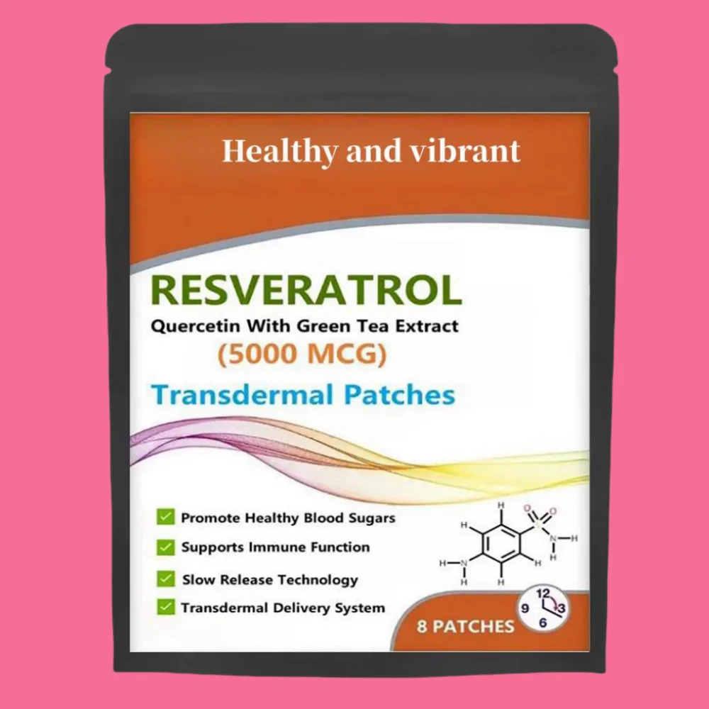 

Resveratrol, Quercetin With Green Tea Extract Maximum Strength 5000 Mcg Transdermal Patch Premium Formula Anti-aging Antioxidant