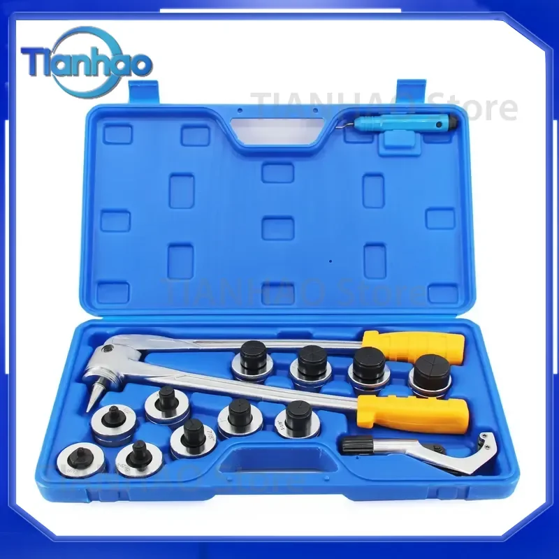 Manual Tube Expander Lever Type for 10-42mm Copper Pipe Expanding Tool Set in Plastic Case
