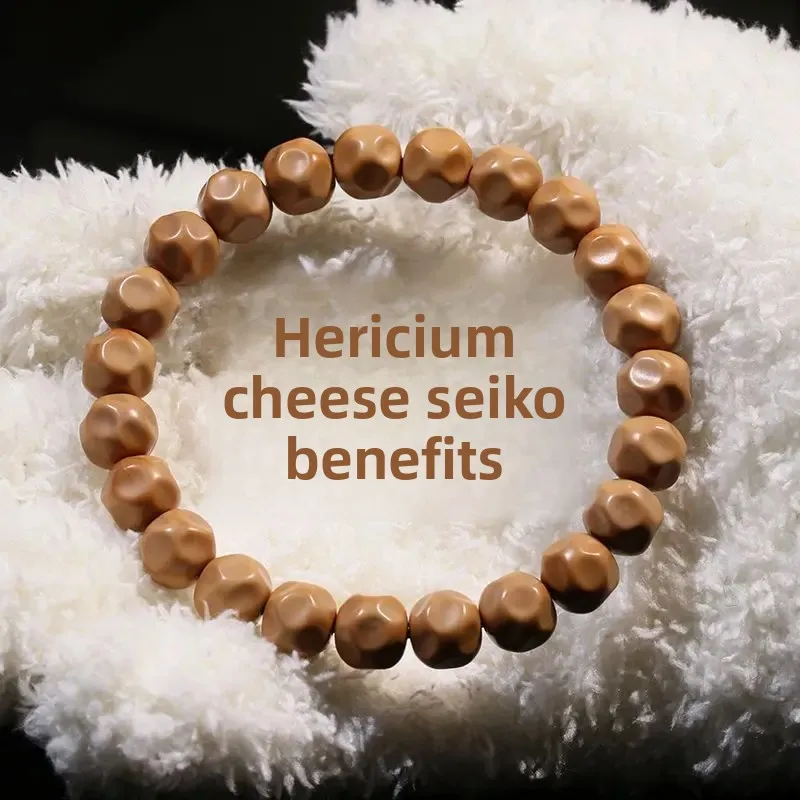 Natural Monkey Head Walnut Hand String Geometry Bead Old Cheese Handmade Men's Portable Antique and Non-Bubble Medicine Bracelet