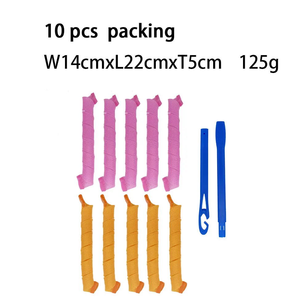 Heatless Curling Headband 12/10pcs No Heat Hair Curls Ribbon Hair Rollers Sleeping Soft Headband Hair Curlers Hair Styling Tools
