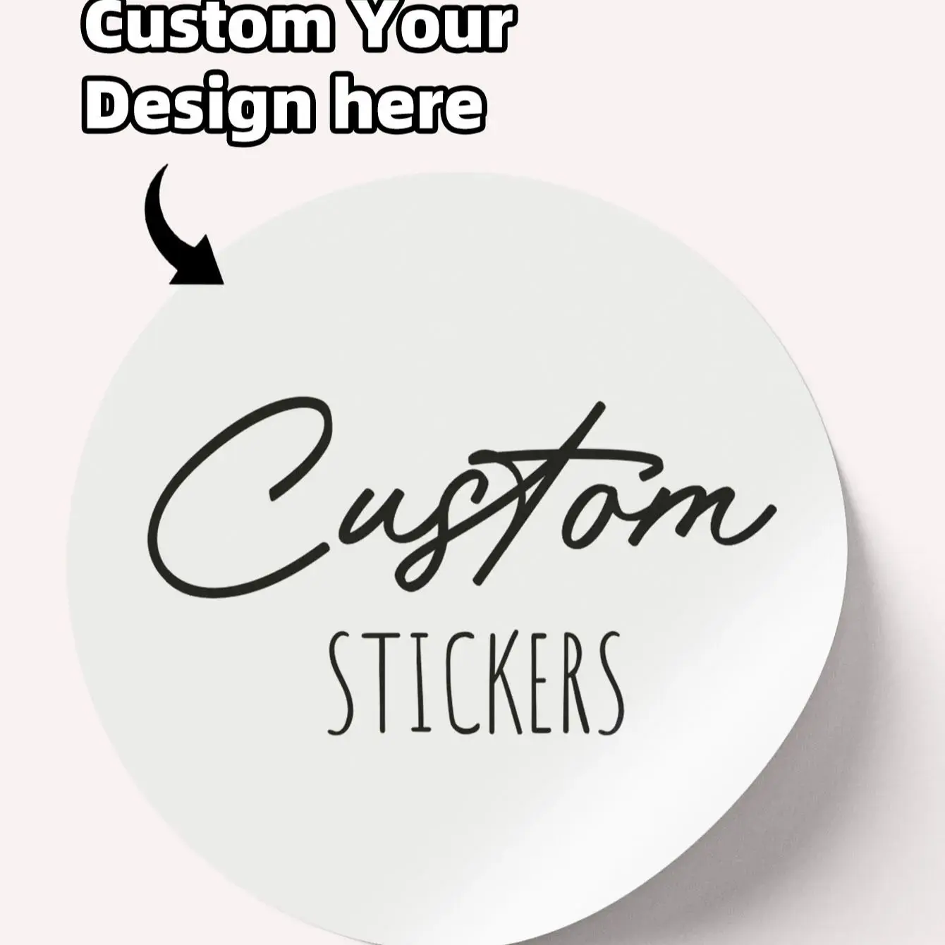 

1/36/180 шт. круглых наклеек на заказ, водонепроницаемые, с возможностью персонализации логотипом/изображением/текстом, для любых случаев