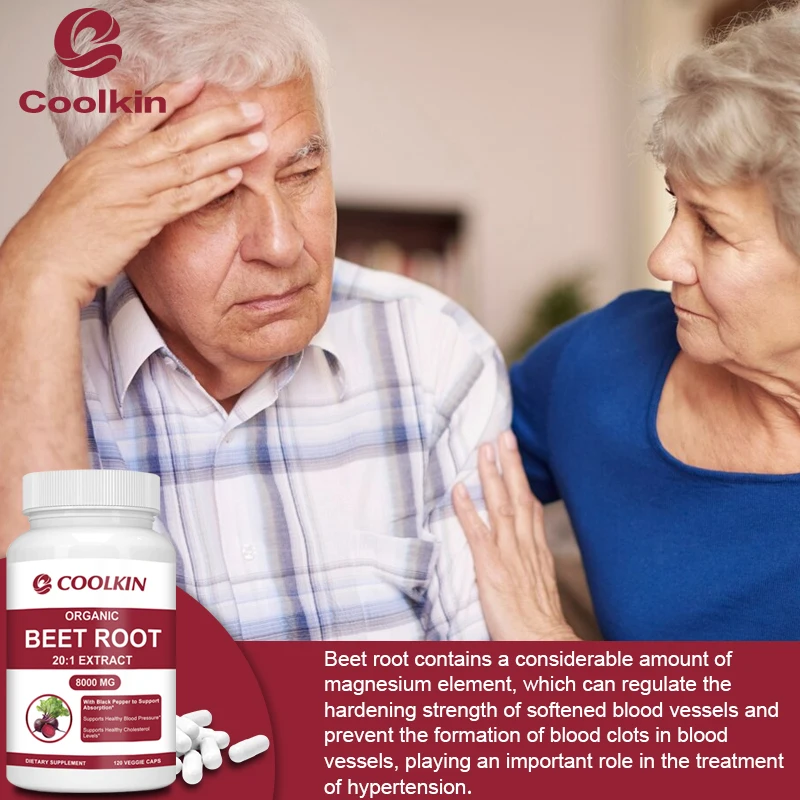 Organic Beetroot Capsules 8000 Mg - Improves Digestion, with Black Pepper Extract