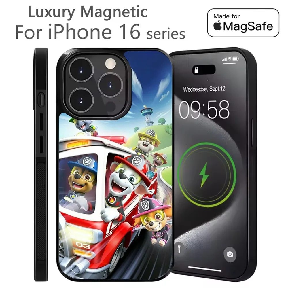 

P-Paw Cartoon P-PatrolS Phone Case For iPhone 16,15,14,13,12,11,Plus,Pro,Max Mini Magsafe Magnetic Wireless Charging