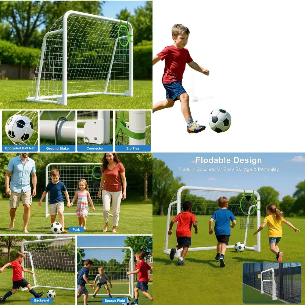 

Versatile Soccer Goals: 6x4 to 24x8 ft for Backyard, Full-Size, and Teen/Adult Training