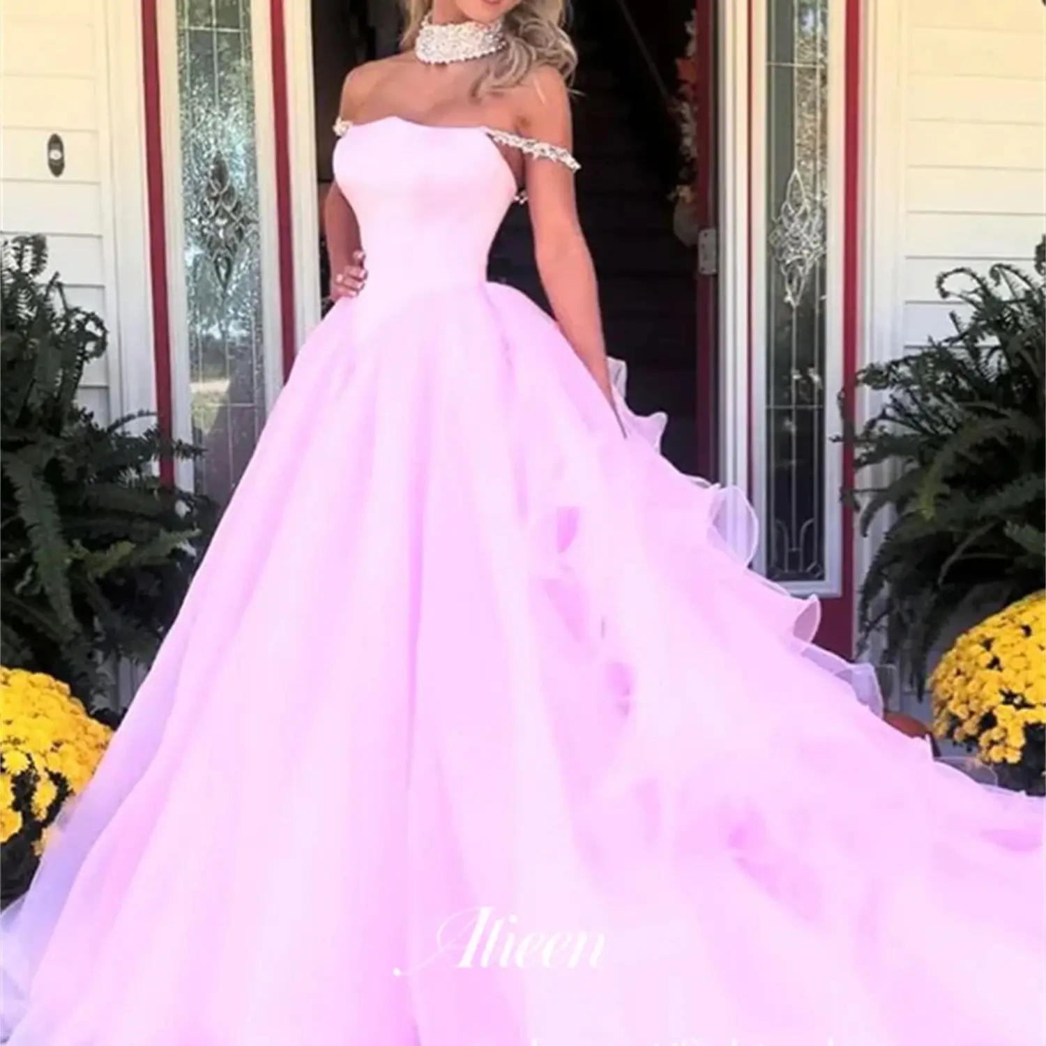 

Aileen Wedding Dress Women's Evening Dress Woman Elegant Womens Party Dresses Women Pink Customized Tailing Prom Dresses 2025