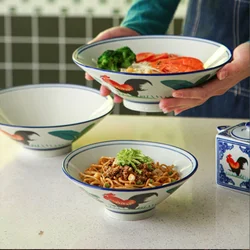 Soup Bowl Ceramic Tableware Kitchen Supplies Home Utensils for Hospitality Ceramic Dishes to Eat Dinner Set Porcelain Ramen Rice