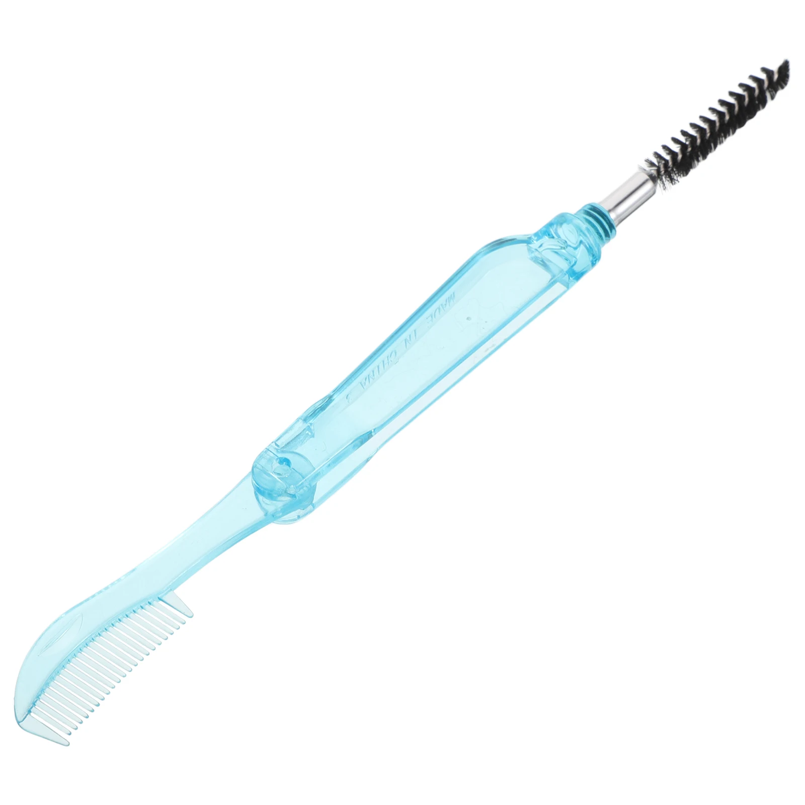 

Folding Dualhead Eyelash Comb Blue 2in1 Lash Brush Brow Grooming Tool Mascara Separator Makeup Applicator Eyelash Brush Combs