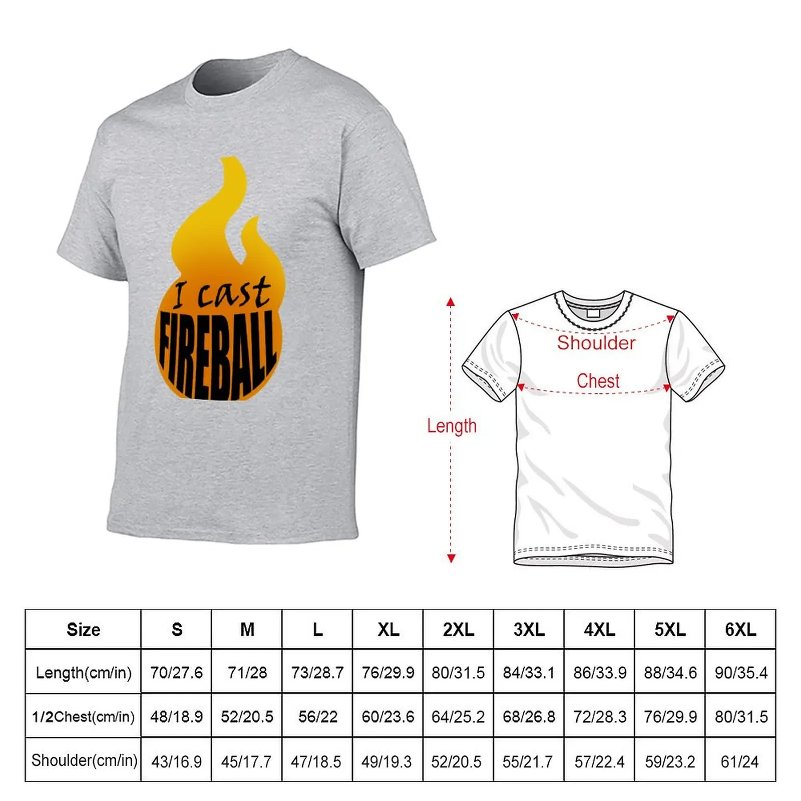 I Cast Fireball! T-shirt cute clothes sports fans customizeds workout shirts for men