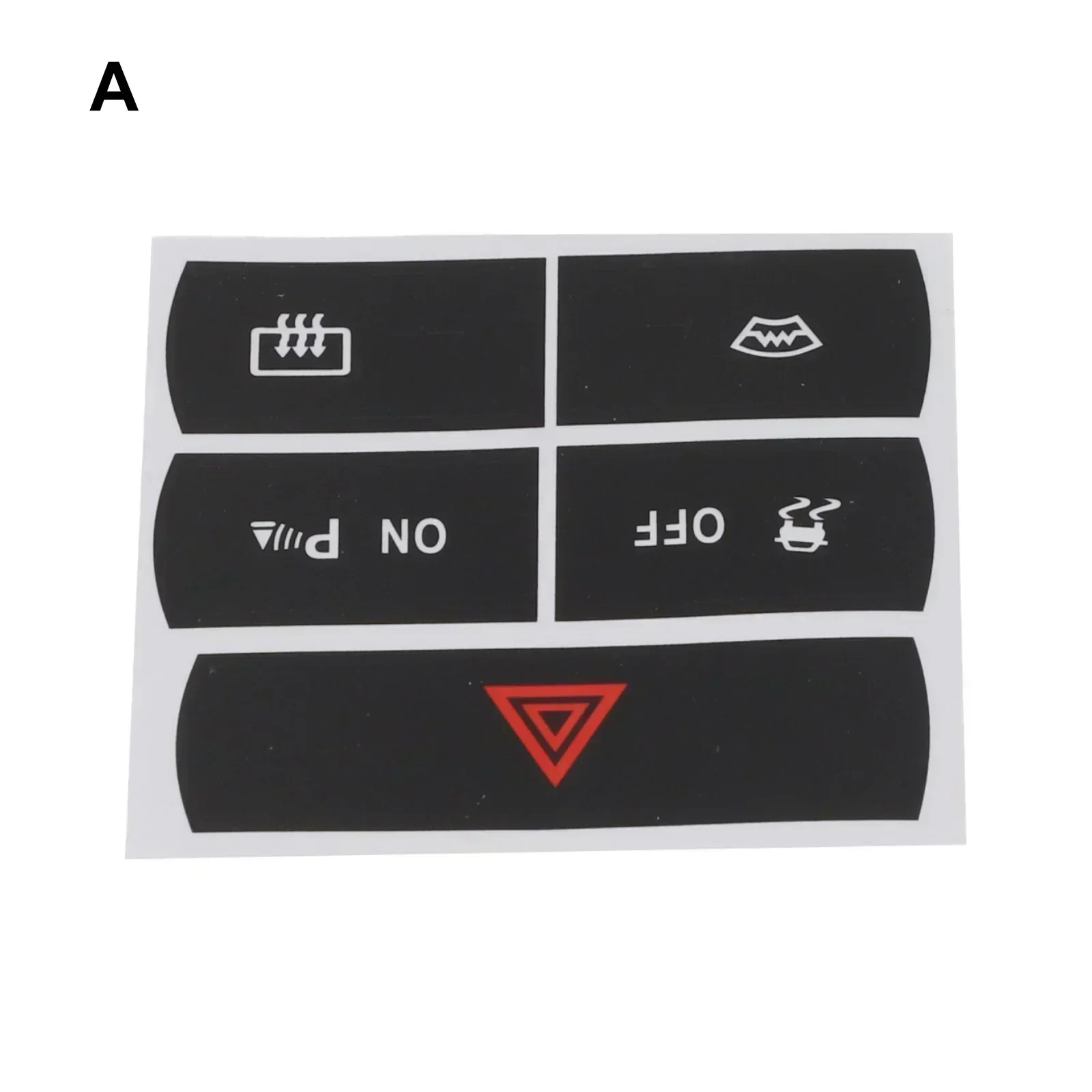 Push Button Decals Repair Stickers Automotive Repair Black Firm Adhesion Reduced Light Penetration White Lettering