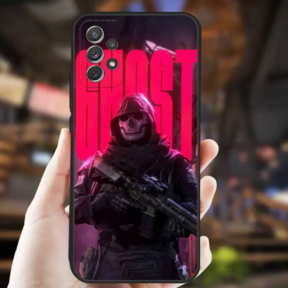 حافظة هاتف COD Call Of Duty G-Ghost لهاتف سامسونج S25، S24، S21، S22، S23، S30، Ultra، S20، Plus، Fe، Lite، Note، 10,9,5G غطاء أسود