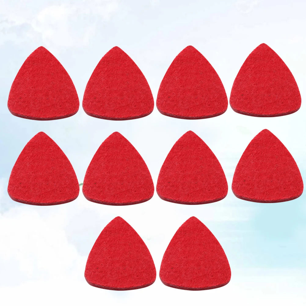 

10 Pcs Wool Pick Flexible Guitar Felt Lightweight Plectrum Ukulele Replacement Professional