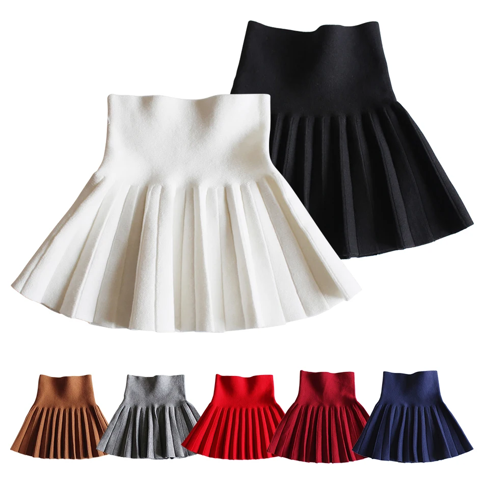 Chic and Comfortable Girls Preppy Style Pleated Skirts Kids Fashion Half Skirts with Soft Material Perfect for Play and Parties