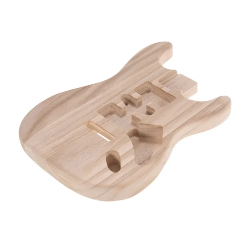 Imagen 2 del producto Cuerpo de guitarra artesanal sin terminar, cuerpo de guitarra eléctrica de tilo, barril de guitarra, piezas de repuesto, ST01-DT
