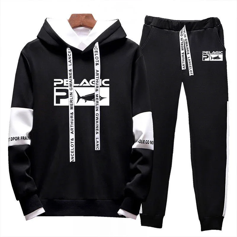 

Pelagic Fisher Offshore Men Clothing Sportswear Autumn New Sweatshirts Sport Sets Tracksuits Two Piece Hoodies+Pants 2pcs Set