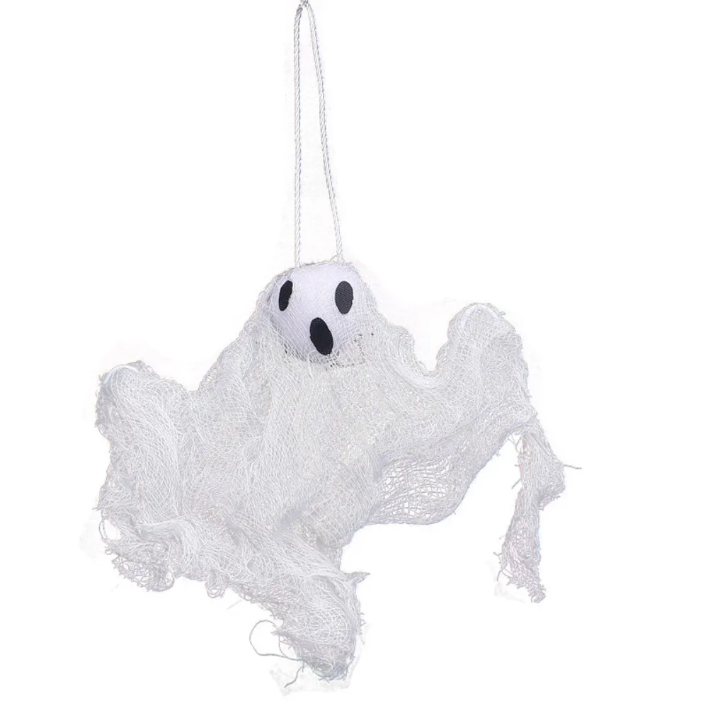 

6pcs Spooky Props Halloween Ghost Decorations Trick or Treat Realistic White Ghost Pendant Novelty Ghost Hanging Ornament