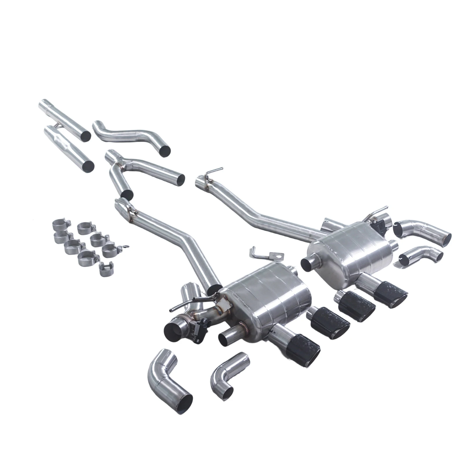 

GFC/Для 2018+ BMW 540/540i G30/G38 3.0T B58 Catback, клапан из нержавеющей стали, система выхлопных колков с четырьмя выходами