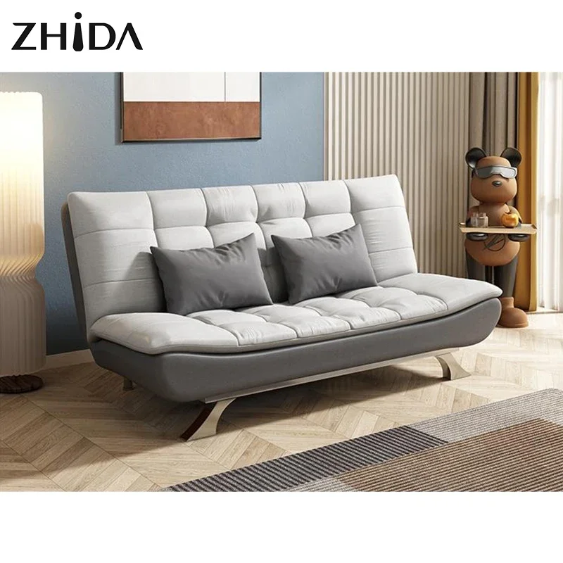 Modern Folding Office Sofa Set Furniture Living Room Sofa Bed Foldable Genuine Leather Sofa Bed