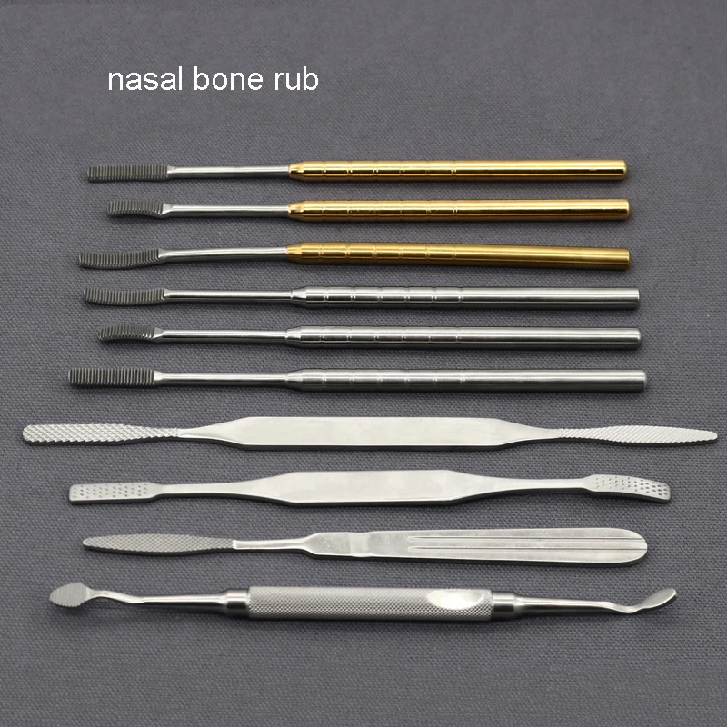 Nose bone rubbing nose plastic nose bone file plastic beauty tool rhinology rubbing teeth straight inner arc outer arc teeth