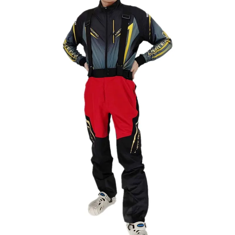 2024 New Rainstorm-proof Fishing Pants for Men Rock Fishing Warm Quick-drying Thin Waterproof Pants Mens Suspenders Overalls
