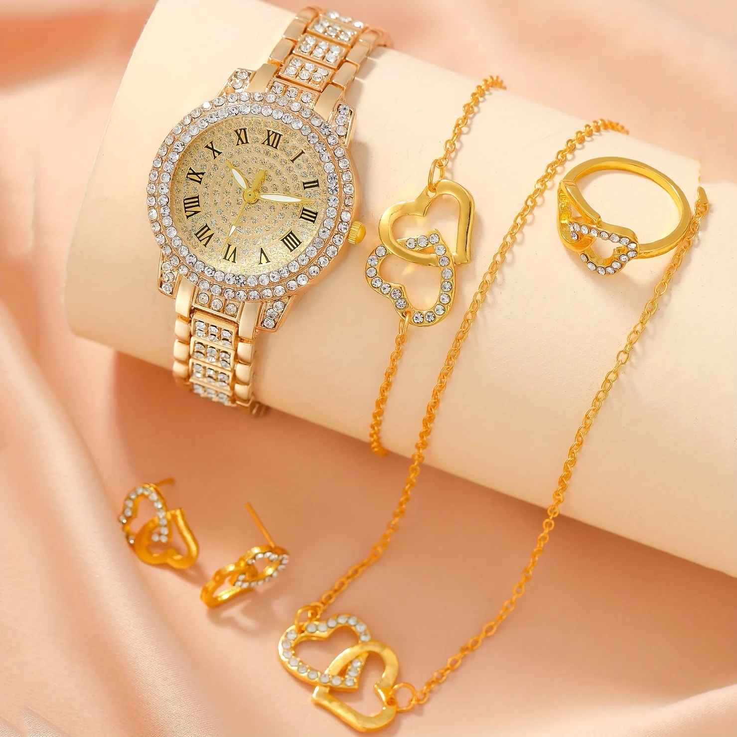 Luxury Watch Gift For Her - مجموعة من 6 قطع: ساعة نسائية