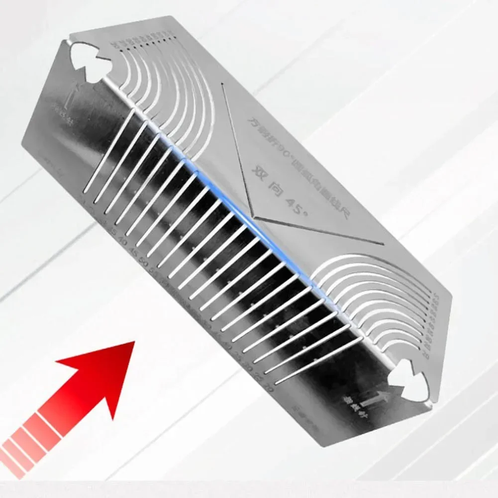 Imagem -03 - Régua de Canto Arredondado Tubo Quadrado Multifuncional de 90 Graus Ferramenta de Desenho Régua Multi-desenho Ângulo de Precisão e Ferramenta de Marcação de Arco