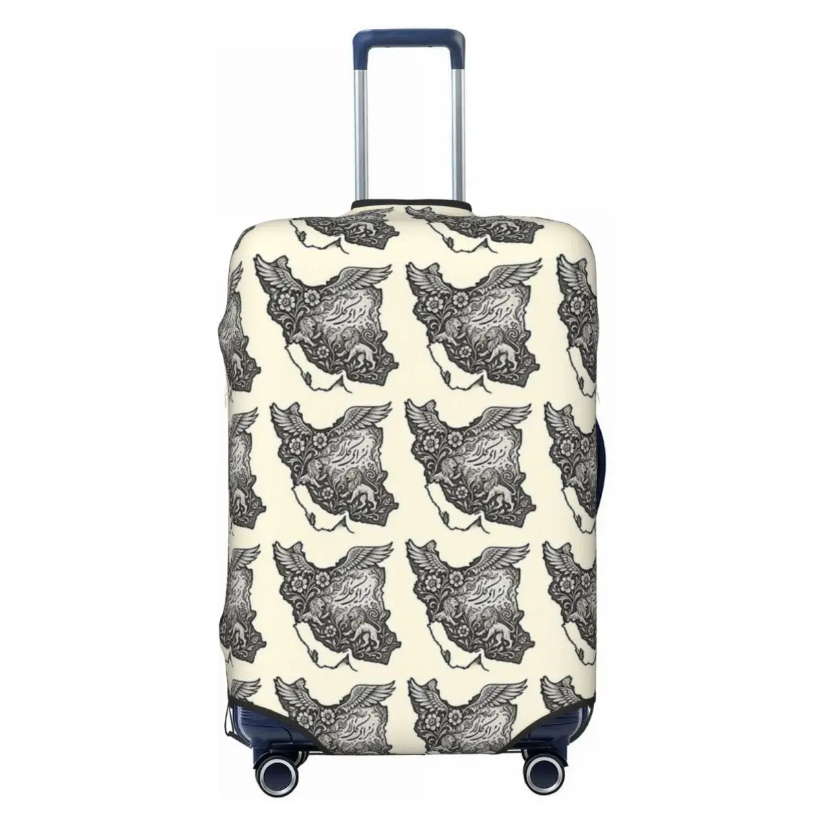 

Чехол для чемодана с изображением крыльев львов и картой Ирана, защитный чехол для путешествий, эластичные аксессуары для багажа