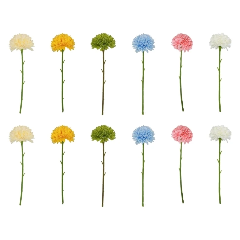 Künstlicher Blumenzweig in verschiedenen Farben, 12-teiliges Set für Vasenpräsentation, Regalakzent, Fenstergestaltung und – Detail 1