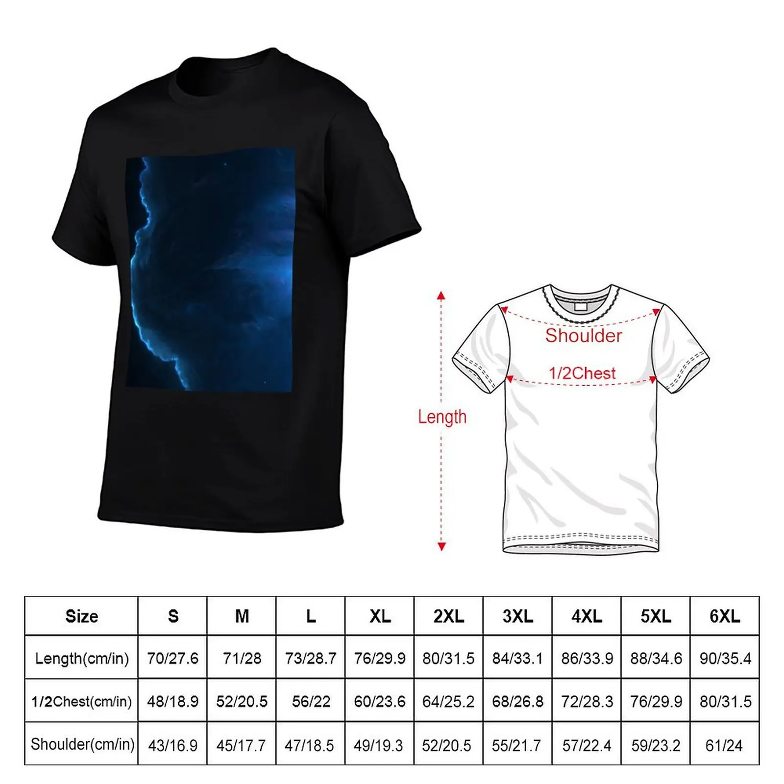 Beautiful blue space (nebula) T-Shirt Dry Fit Athletic Short Sleeve Shirt