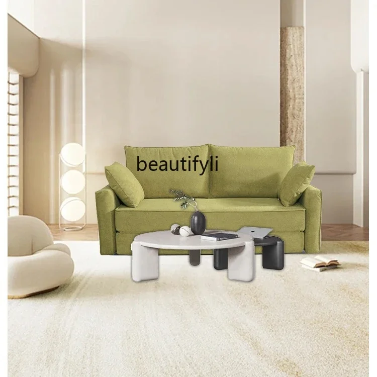 A4567 Living Room Multi-Functional Compression Sofa Integrated Dual-Use Lunch Break Lazy Fabric Sofa Folding Sofa