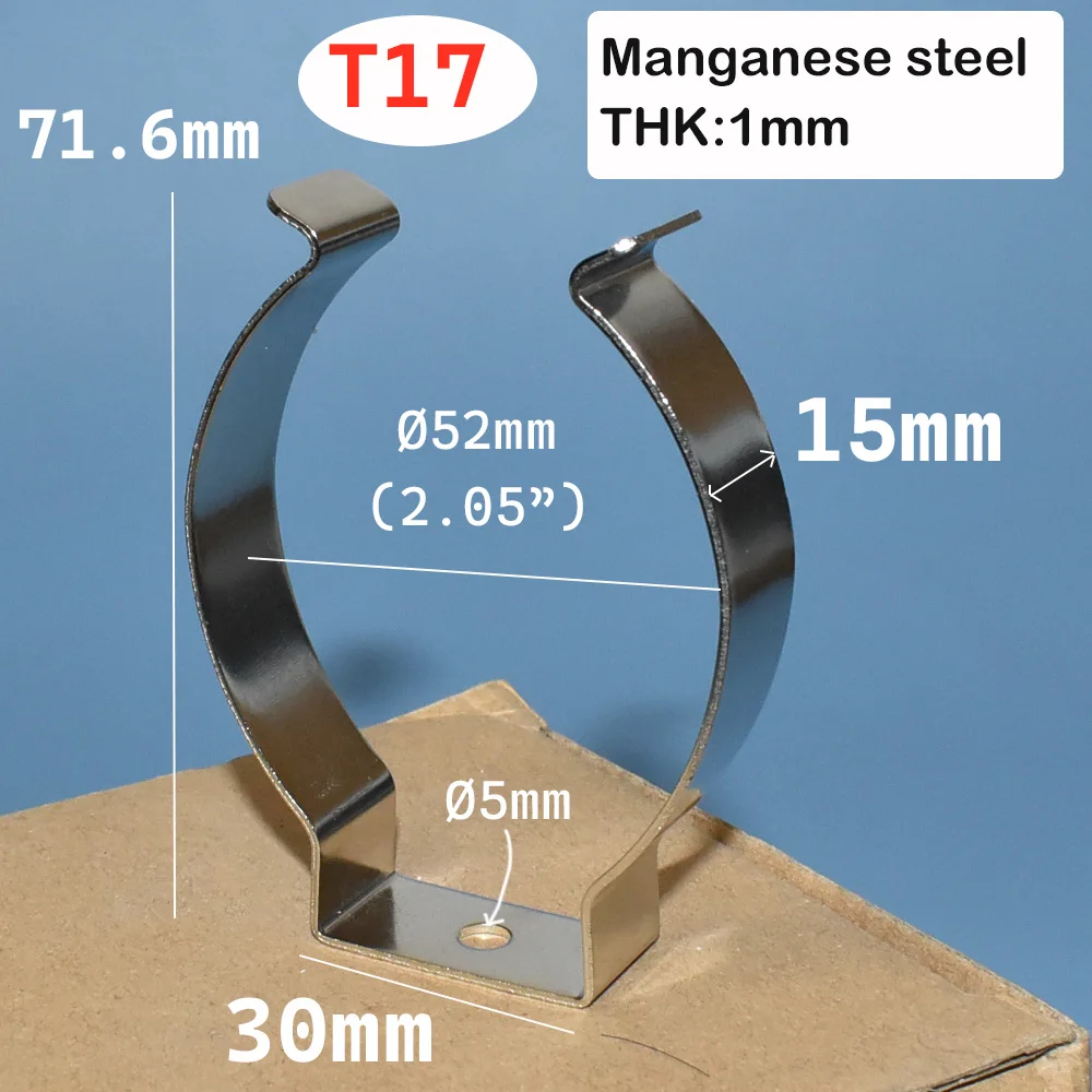 Manganese Steel T12 T13 T14 T17 T19 LED Tube Light Clips Light Bulb Fastener Surface Mounting Bracket Nickel-plated Metal Hanger