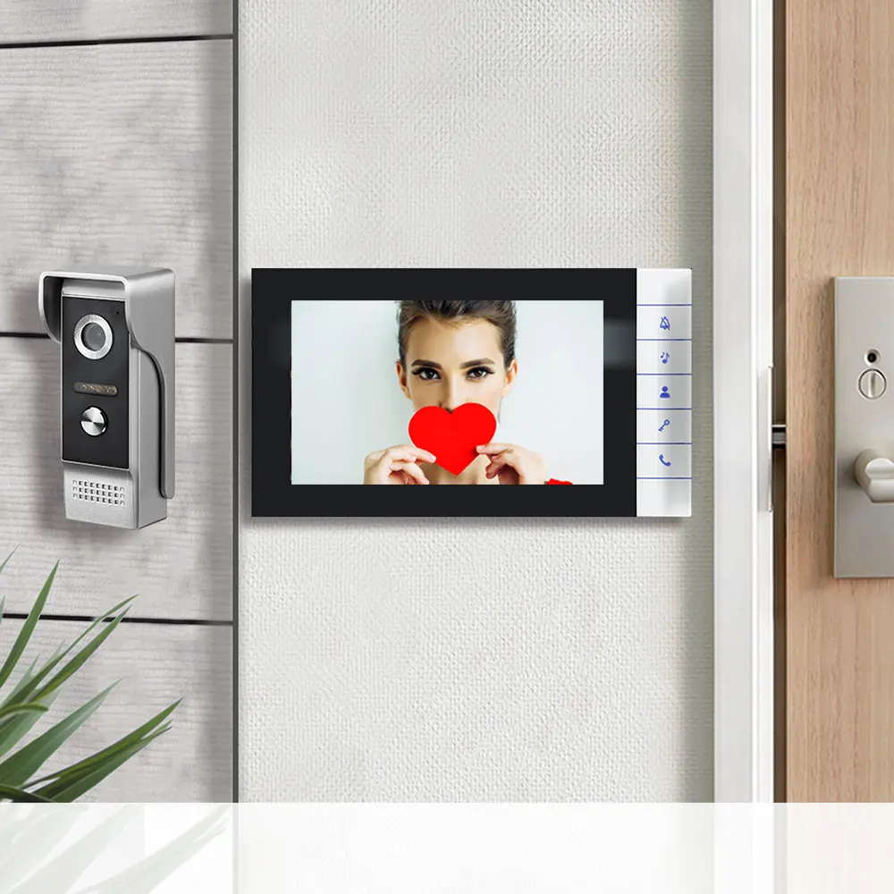 New 7 inch Wired Video Intercom System Video Entry Door phone Doorbell LCD Monitor + IR Camera Kits for Home Villa Apartment