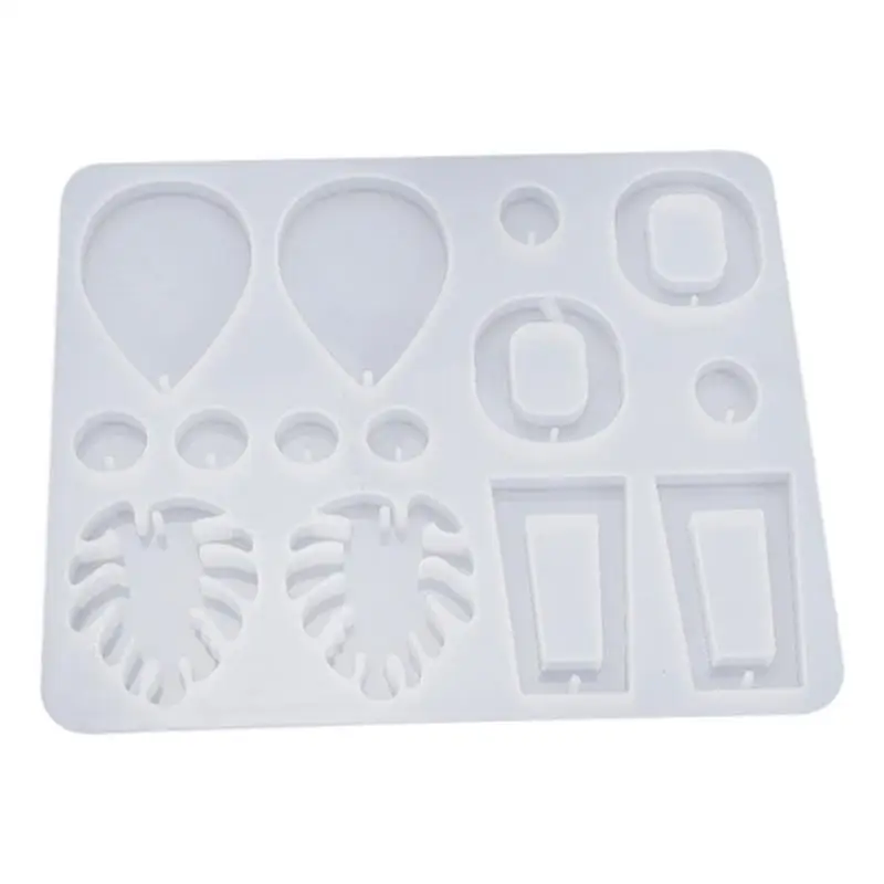 DIY Crystal Epoxy Mold Resin Earring Pendant Mold Casting Silicone Molds Jewelry Earring Pendant Molds Jewelry Making Tool