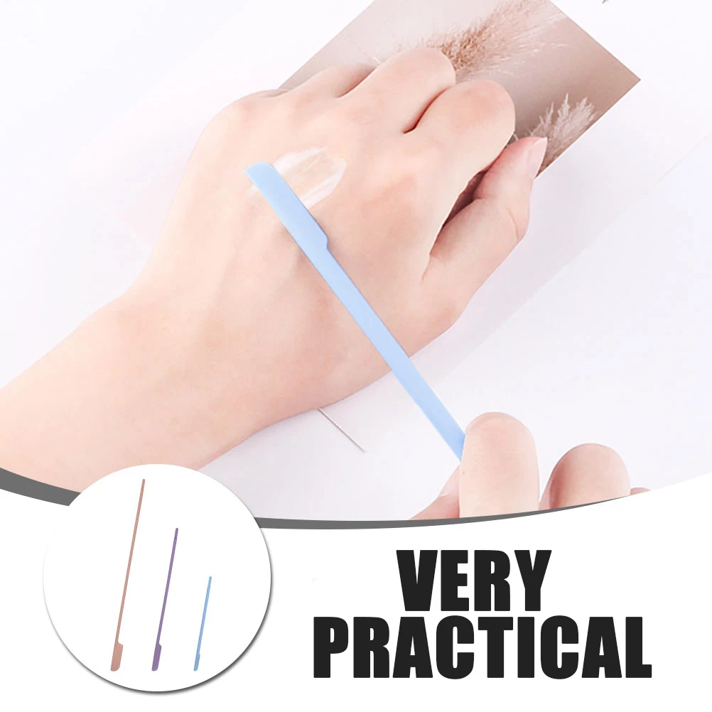 

3pcs Silicone Spatula Scraper Long H Beauty Bottle Cleaning Tools for Foundation Shampoo Lotion Conditioner Safe